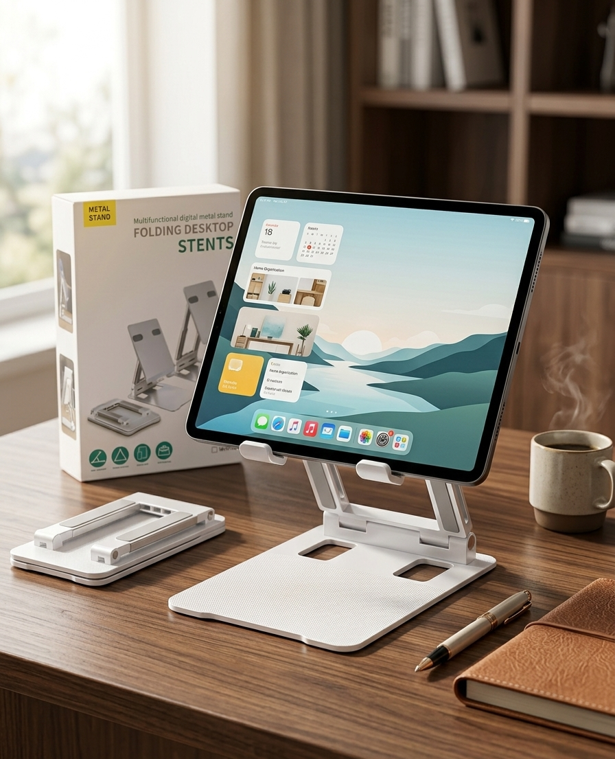 پایه نگهدارنده رومیزی گوشی و تبلت مدل Folding Desktop Stents
