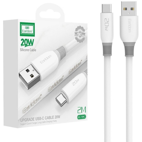 کابل تایپ سی فست شارژ 20 وات ارلدام EC-159C طول 2 متر